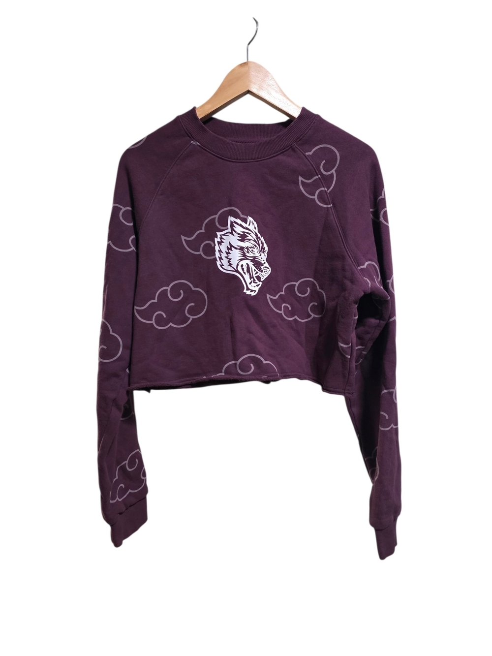 Darc Sport She Wolves x Naruto Cropped Deep Burgundy Sweatshirt